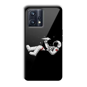 Lazy Astronaut Customized Printed Glass Back Cover for Realme 9 Pro