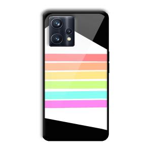 Colorful Stripes Customized Printed Glass Back Cover for Realme 9 Pro