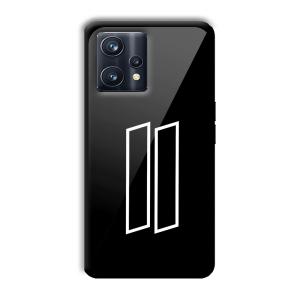 2 Stripes Customized Printed Glass Back Cover for Realme 9 Pro