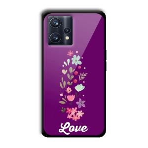 Purple Love Customized Printed Glass Back Cover for Realme 9 Pro