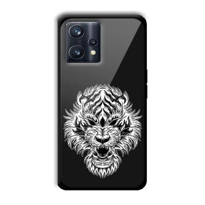 Angry Lion Customized Printed Glass Back Cover for Realme 9 Pro