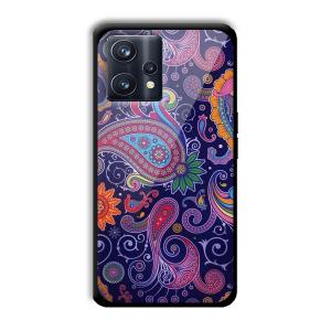 Purple Art Customized Printed Glass Back Cover for Realme 9 Pro