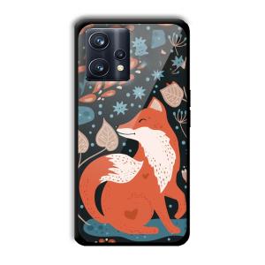 Cute Fox Customized Printed Glass Back Cover for Realme 9 Pro