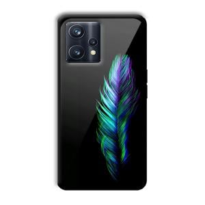 Neon Feather Customized Printed Glass Back Cover for Realme 9 Pro