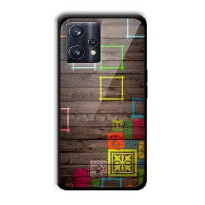 Wooden Pattern Customized Printed Glass Back Cover for Realme 9 Pro