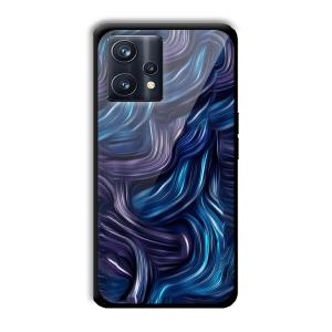 Blue Waves Customized Printed Glass Back Cover for Realme 9 Pro