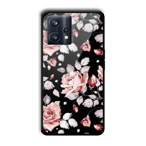 Flowery Design Customized Printed Glass Back Cover for Realme 9 Pro