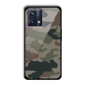 Green Camo Customized Printed Glass Back Cover for Realme 9 Pro
