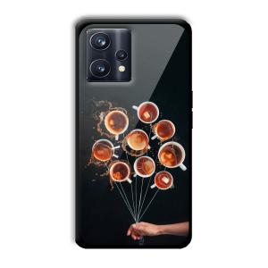 Coffee Cups Customized Printed Glass Back Cover for Realme 9 Pro