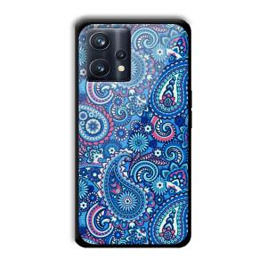 Blue Pattern Customized Printed Glass Back Cover for Realme 9 Pro
