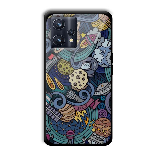 Space Graffiti Customized Printed Glass Back Cover for Realme 9 Pro