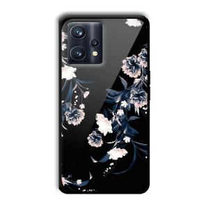 Dark Flowers Customized Printed Glass Back Cover for Realme 9 Pro