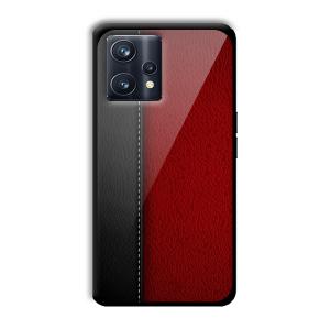 Leather Texture Customized Printed Glass Back Cover for Realme 9 Pro