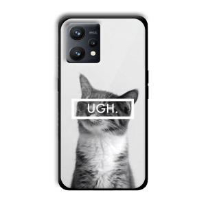 UGH Irritated Cat Customized Printed Glass Back Cover for Realme 9