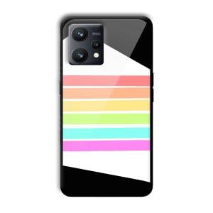 Colorful Stripes Customized Printed Glass Back Cover for Realme 9