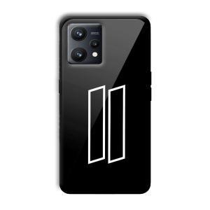 2 Stripes Customized Printed Glass Back Cover for Realme 9