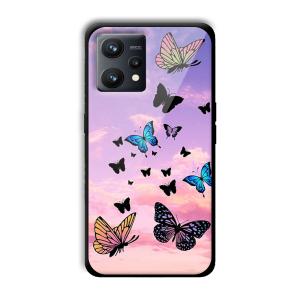 Butterflies Customized Printed Glass Back Cover for Realme 9
