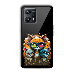 Cats Customized Printed Glass Back Cover for Realme 9