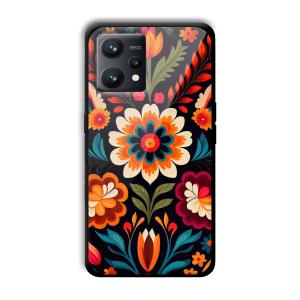 Flowers Customized Printed Glass Back Cover for Realme 9