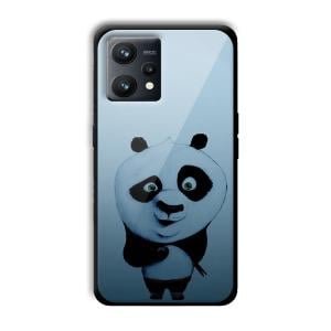 Cute Panda Customized Printed Glass Back Cover for Realme 9