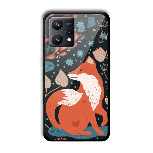 Cute Fox Customized Printed Glass Back Cover for Realme 9
