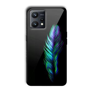 Neon Feather Customized Printed Glass Back Cover for Realme 9
