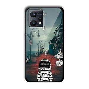 Little Astronaut Customized Printed Glass Back Cover for Realme 9