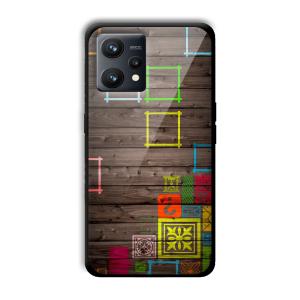 Wooden Pattern Customized Printed Glass Back Cover for Realme 9