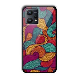 Curved Colors Customized Printed Glass Back Cover for Realme 9
