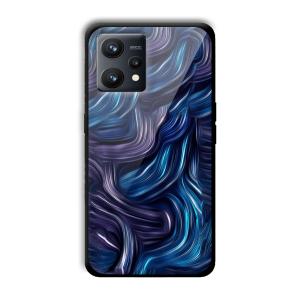 Blue Waves Customized Printed Glass Back Cover for Realme 9