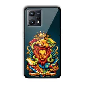 Fiery Lion Customized Printed Glass Back Cover for Realme 9