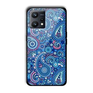 Blue Pattern Customized Printed Glass Back Cover for Realme 9