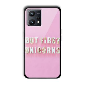 Unicorns Customized Printed Glass Back Cover for Realme 9