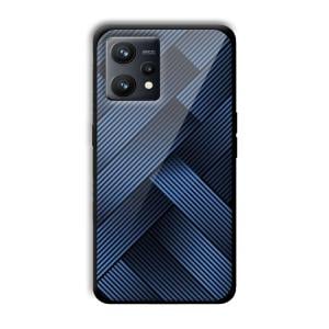 Blue Criss Cross Customized Printed Glass Back Cover for Realme 9