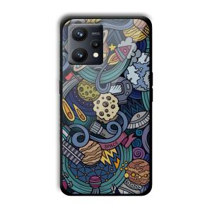 Space Graffiti Customized Printed Glass Back Cover for Realme 9
