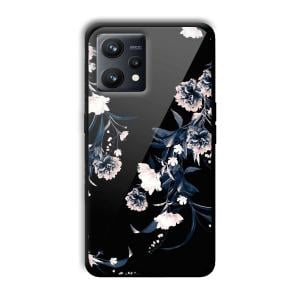 Dark Flowers Customized Printed Glass Back Cover for Realme 9