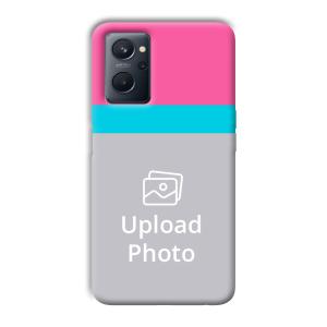 Pink & Sky Blue Customized Printed Back Cover for Realme 9i