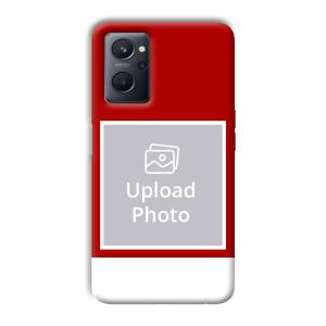 Red & White Customized Printed Back Cover for Realme 9i