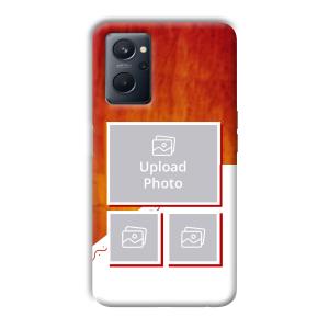 Red White Background Customized Printed Back Cover for Realme 9i