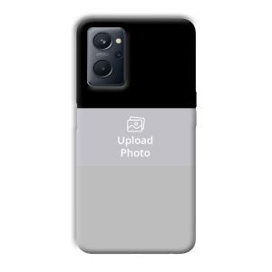 Black & Grey Customized Printed Back Cover for Realme 9i