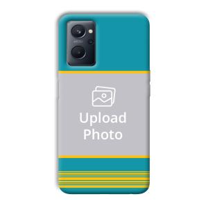 Yellow Blue Design Customized Printed Back Cover for Realme 9i