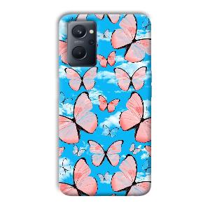 Pink Butterflies Phone Customized Printed Back Cover for Realme 9i