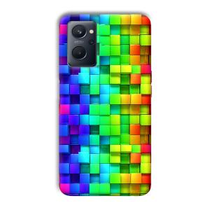 Square Blocks Phone Customized Printed Back Cover for Realme 9i