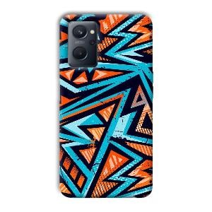 Zig Zag Pattern Phone Customized Printed Back Cover for Realme 9i
