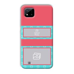 Blue Pink Customized Printed Back Cover for Realme C11 2021