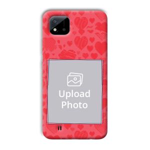 Red Hearts Customized Printed Back Cover for Realme C11 2021