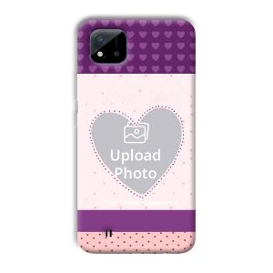 Purple Hearts Customized Printed Back Cover for Realme C11 2021