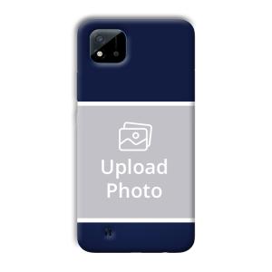 Blue White Customized Printed Back Cover for Realme C11 2021