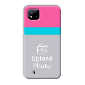 Pink & Sky Blue Customized Printed Back Cover for Realme C11 2021