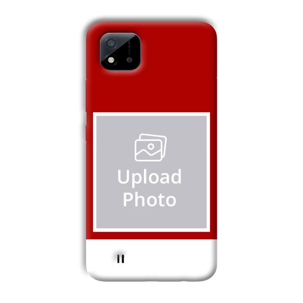 Red & White Customized Printed Back Cover for Realme C11 2021